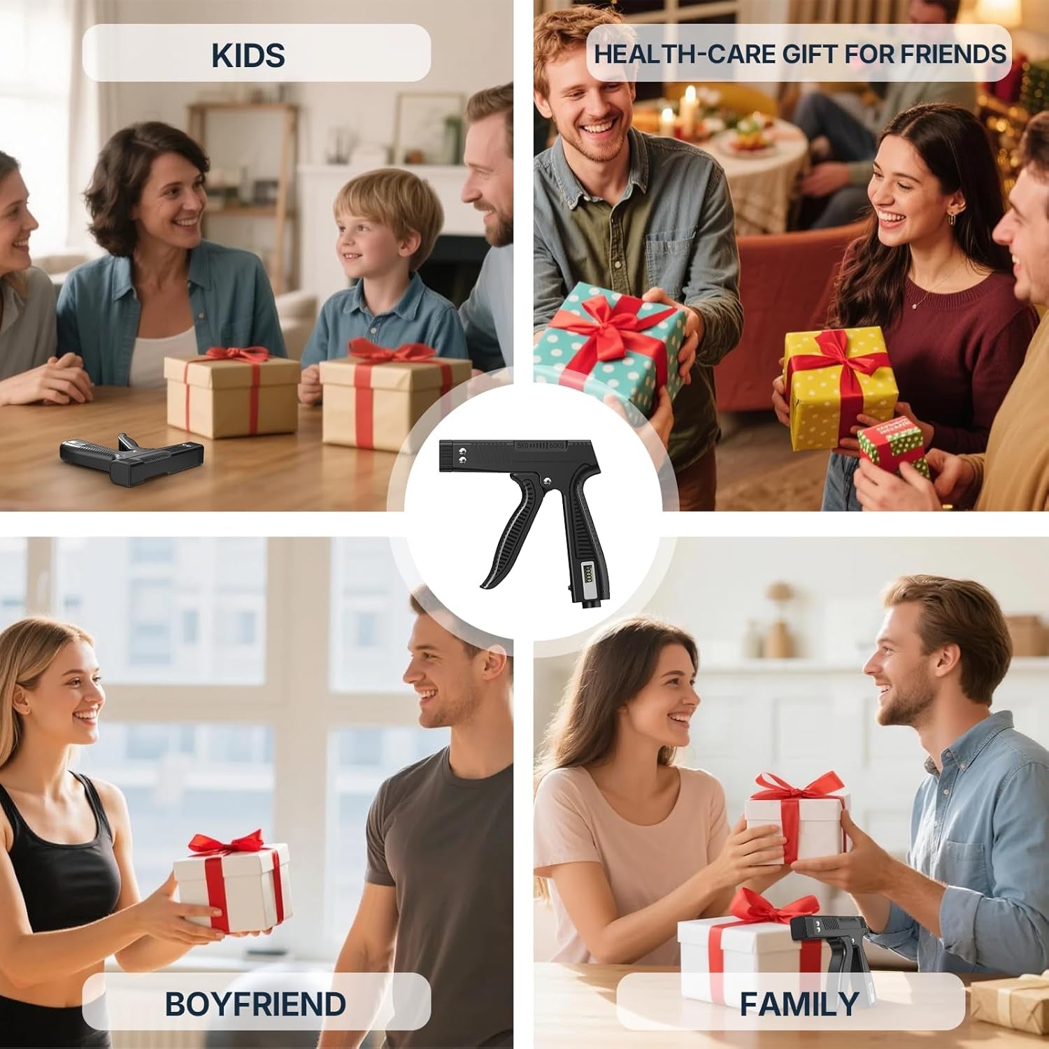 Adjustable Grip Strength Trainer with Digital Counter and Finger Exerciser for Strength Training, Rehabilitation, and Muscle Development