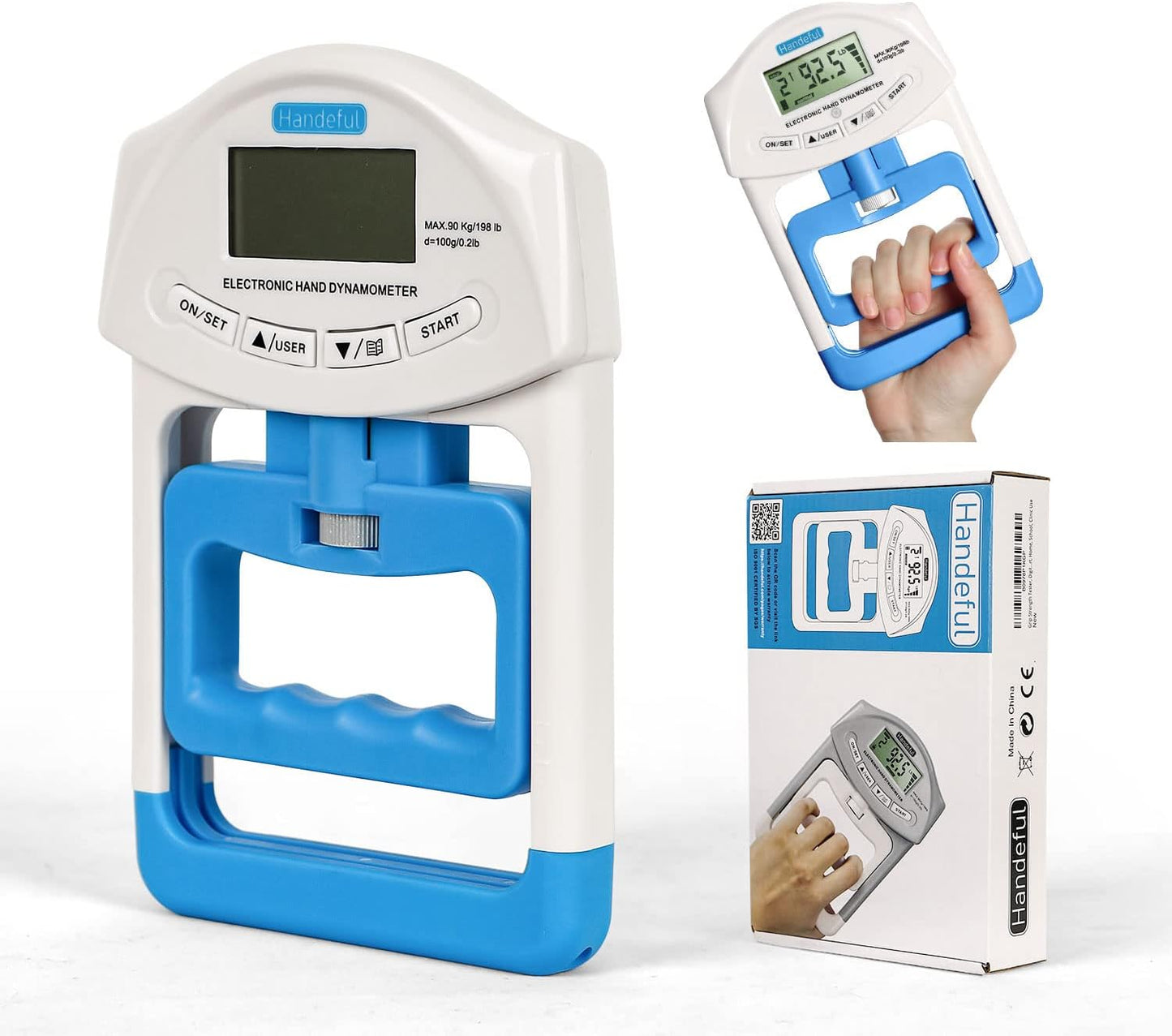 Grip Strength Tester - Handheld Dynamometer for Measuring Grip Strength, Ideal for Sports, Education, and Home Use