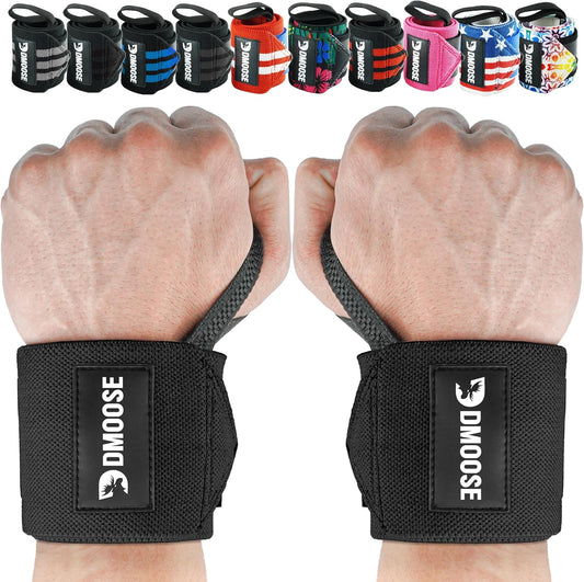 18" Heavy-Duty Wrist Wraps for Weightlifting with Thumb Loop - USPA Approved Support and Pain Relief for Men and Women