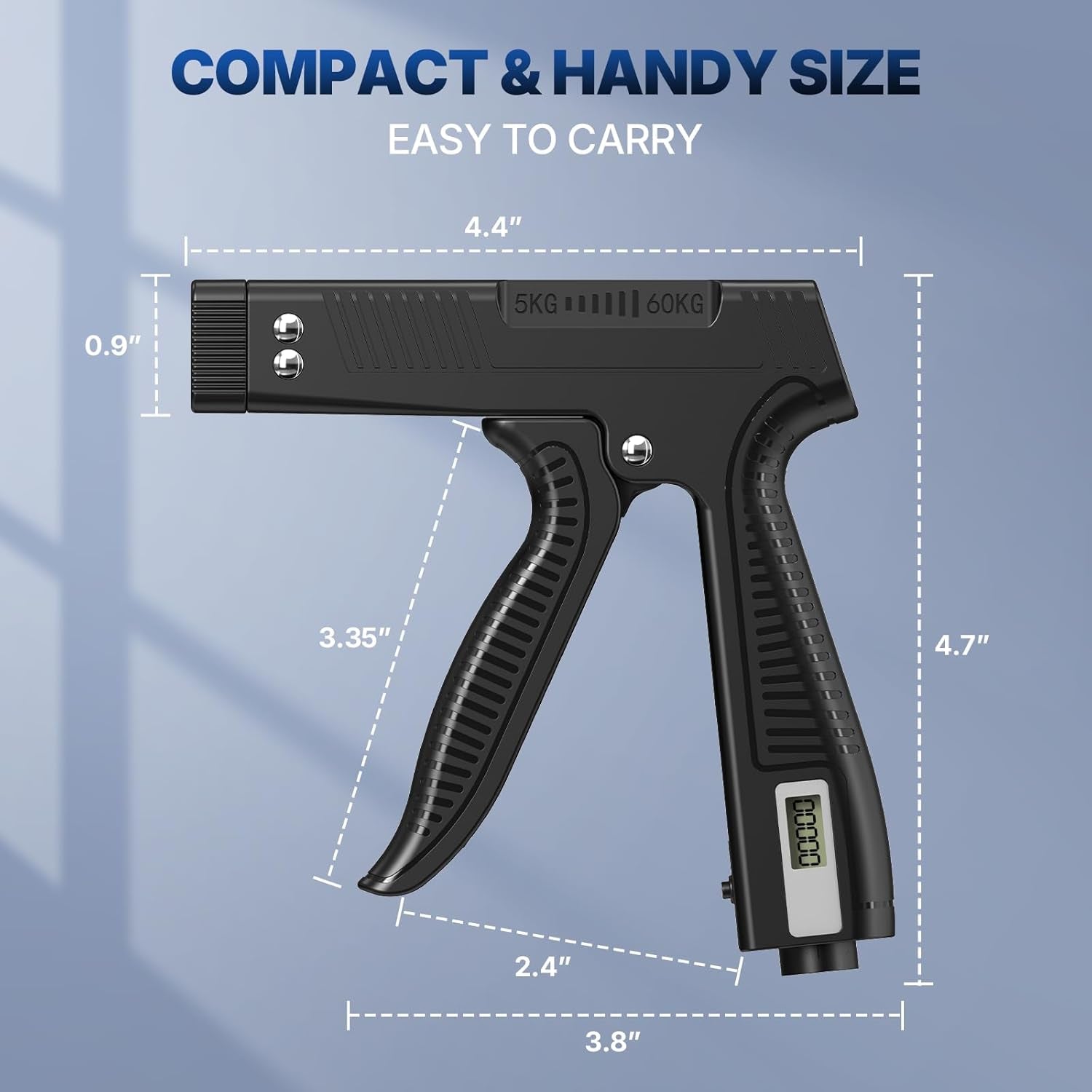 Adjustable Grip Strength Trainer with Digital Counter and Finger Exerciser for Strength Training, Rehabilitation, and Muscle Development