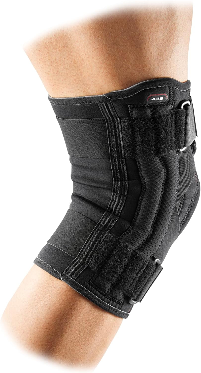 Knee Brace Support with Side Stays, Compression Knee Sleeve & Cross Straps for Patellar Tendon Support, Tendonitis, Arthritis Pain Relief, Recovery, Knee Brace for Men and Women