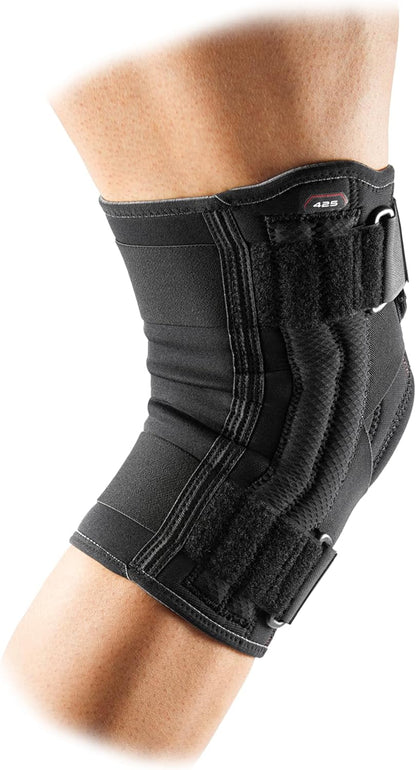 Knee Brace Support with Side Stays, Compression Knee Sleeve & Cross Straps for Patellar Tendon Support, Tendonitis, Arthritis Pain Relief, Recovery, Knee Brace for Men and Women